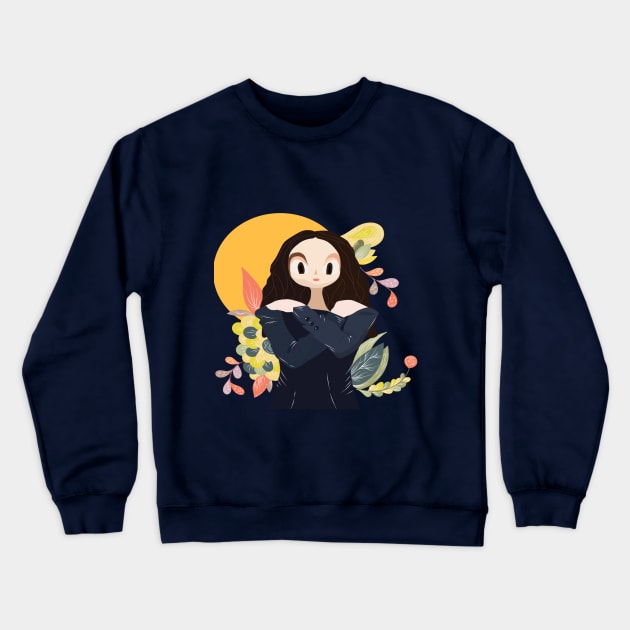 Butterfly Hug Doodle Crewneck Sweatshirt by Dwinovdian